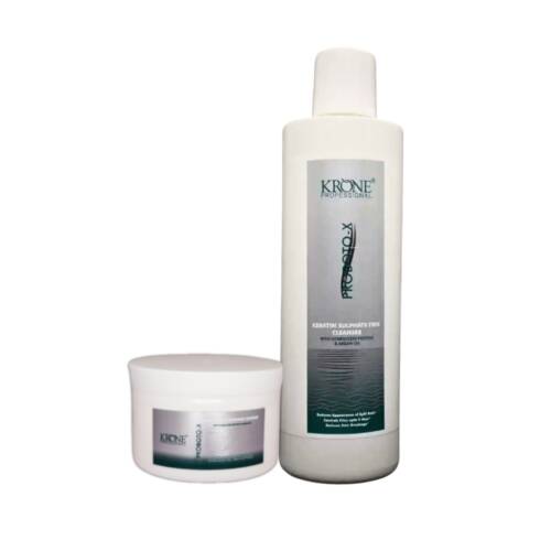Krone Professional Proboto-X Keratin Cleanser And Nourishing masque Combo 200ml (Sulphate-Free)
