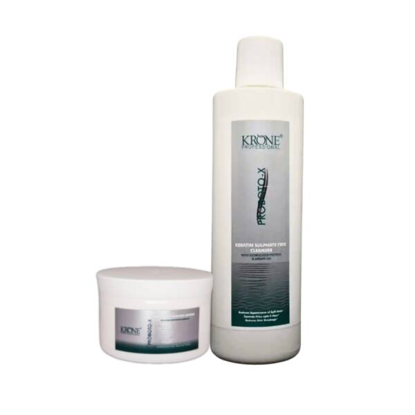 Krone Professional Proboto-X Keratin Cleanser And Nourishing masque Combo 200ml (Sulphate-Free)