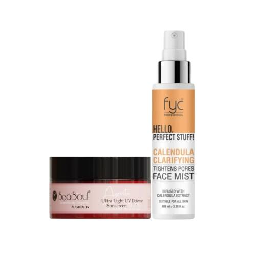 Sea Soul Utraviolet Defense Sunscree And FYC PROFESSIONAL Calendula Clarifying Face wash 100ml