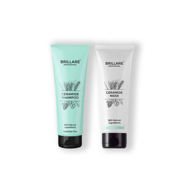 Brillare Ceramide Mask and Shampoo 200 and 125 ml