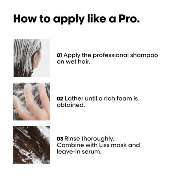 L'Oreal Professionnel Liss Unlimited Shampoo 300ml, Hair Mask 250gm & Hair Serum 125ml, Serie Expert - Image 3